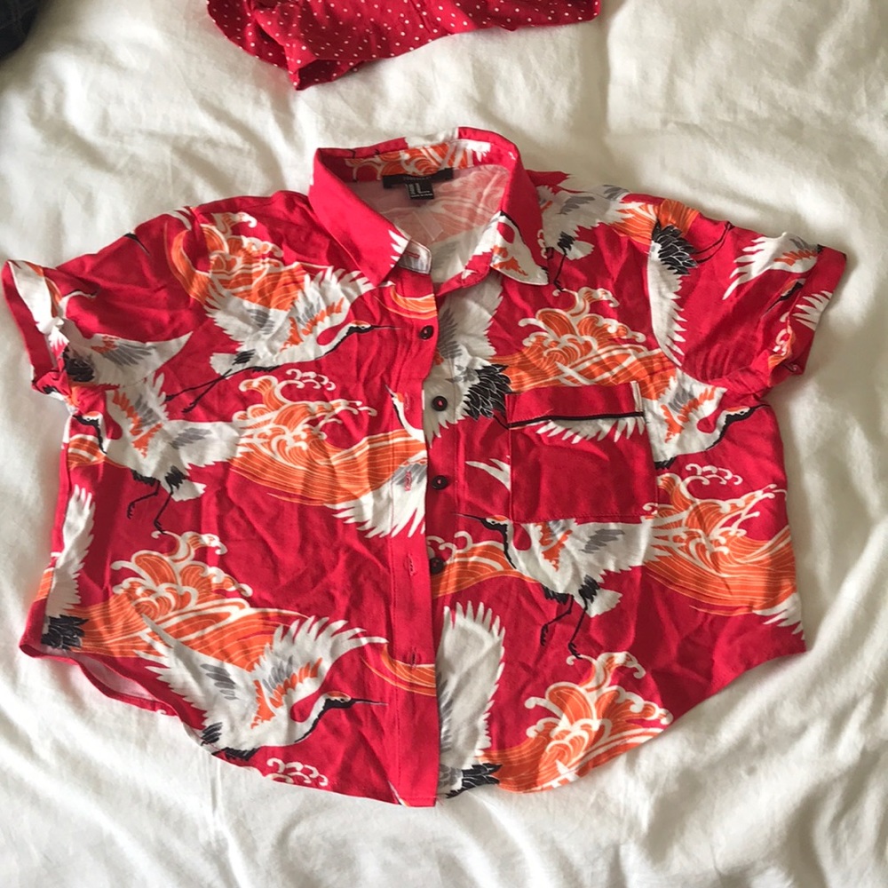 Forever 21 bird crop top